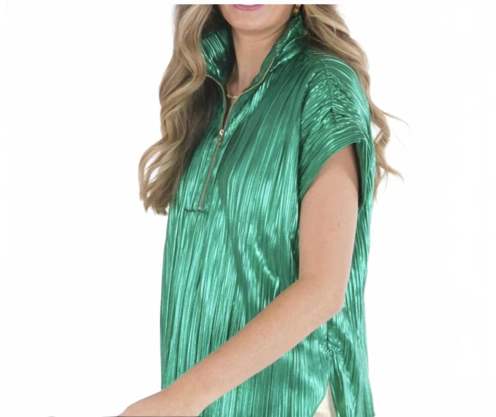 NEW EMILY MCCARTHY poppy pullover top in jolly green